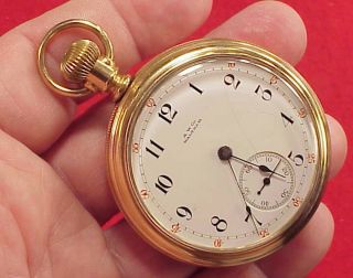 Vintage 1872 Model Waltham Gold Filled Case Pocket Watch 17 Size Model