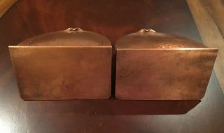Antique Signed Craftsman Studios Arts & Crafts / Mission Style Copper Bookends 3