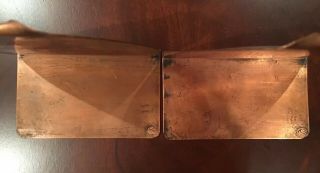 Antique Signed Craftsman Studios Arts & Crafts / Mission Style Copper Bookends 4