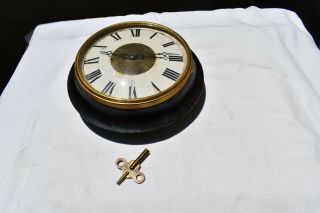 Vintage Seth Thomas Wall Clock In Dark Woodtone Wind 7 Jewels Runs Then Stops