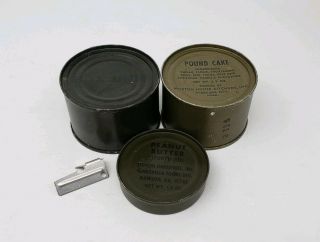 1966 - 67 C Ration Vietnam War Variety Pack - W/ P - 38 Can Opener - Mci