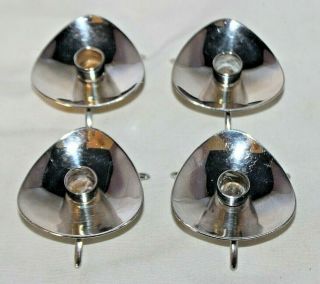 (4) Vintage Mcm Cohr Tripod Sputnik Denmark Candle Holders Asymmetric Mod Excel