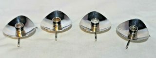 (4) Vintage MCM Cohr Tripod Sputnik DENMARK Candle Holders Asymmetric Mod EXCEL 3