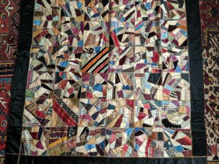 Antique American Victorian Crazy Quilt Embroidery Fabrics
