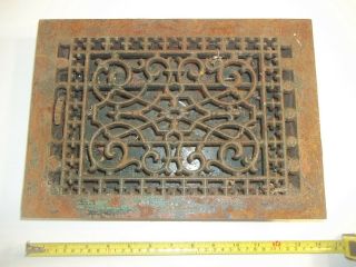 Antique Cast Iron Heat Grate Floor Vent Register Tuttel & Bailey Mfg.  Ny 8 " X12 "
