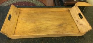 Vintage Large Wood Serving Tray Mid Century Modern Usa