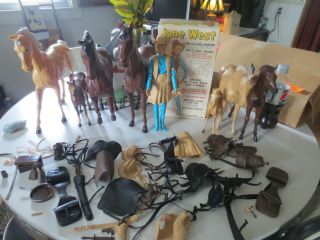 Vintage Marx Jane West Doll Plus Many Acc And Horses