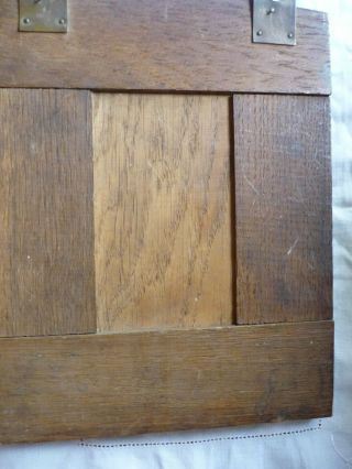 Art & Crafts movement,  brass& wood letter rack. 5