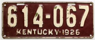 Kentucky 1942 Jefferson County License Plate,  2h170,  Ww2 Antique