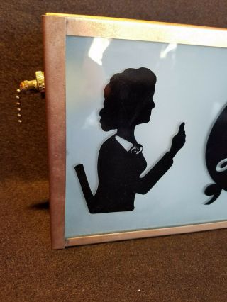 RARE RESTORED VINTAGE ART DECO MEN & LADIES ROOM MOVIE THEATRE LIGHTED SIGNS 7