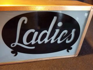 RARE RESTORED VINTAGE ART DECO MEN & LADIES ROOM MOVIE THEATRE LIGHTED SIGNS 8