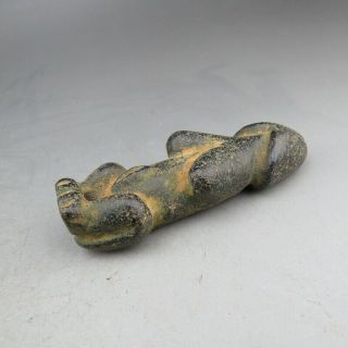 Chinese,  jade,  Hongshan culture,  natural jade,  Black magnet,  penis&Apollo,  pendant E8 5