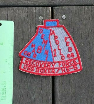 Us Navy Usn Gemini 8 Apollo 1 Space Recovery Force Uss Boxer Hs - 5 Patch 1966