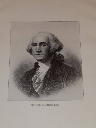 George Washington Print Collectible 11 X 14 Circa 1896