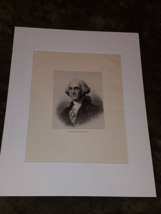 George Washington Print Collectible 11 x 14 Circa 1896 2