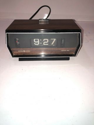 Vintage Flip Alarm Clock General Electric Ge 8141 - 4 Lighted Dial Mid Century
