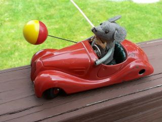 Vintage 1950s Schuco Sonny Mouse 2005 Tin Wind Up BMW Toy Car US Zone Germany 2