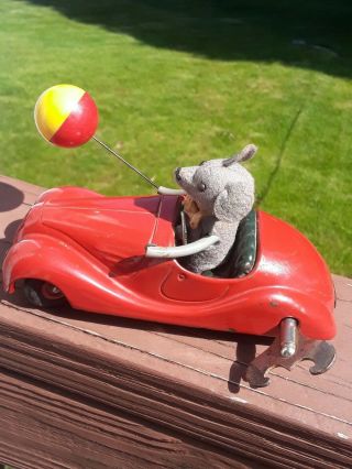 Vintage 1950s Schuco Sonny Mouse 2005 Tin Wind Up BMW Toy Car US Zone Germany 6