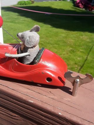 Vintage 1950s Schuco Sonny Mouse 2005 Tin Wind Up BMW Toy Car US Zone Germany 7