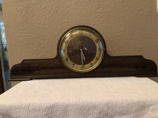 Junghans Chiming Mid Century Antique Mantel Clock Art Deco German Vintage