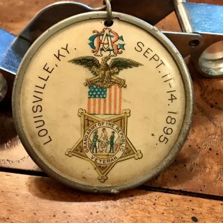 Veteran Us Grand Army Of The Republic - Battle Of Chickamauga Dedication Pendant