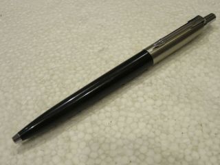 vecchia penna a sfera PARKER nero e acciaio vintage d ' epoca scatto da taschino 4