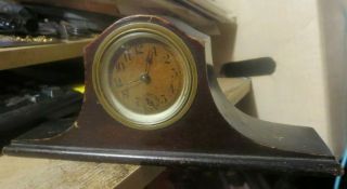 Vintage Sessions Wooden Miniature Hump Back Shelf Mantel Clock
