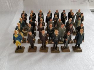 Vintage Marx Us Presidents 36 Hard Plastic Painted Figures Toys Complete Set