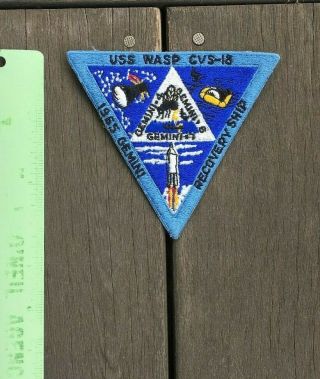 Us Navy Usn Uss Wasp Cvs 18 1965 Gemini Space Recovery Ship Patch
