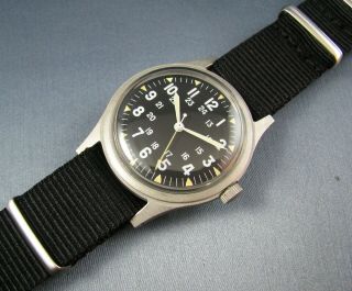 Vintage Hamilton Stainless Gg - W - 113 Us Military Mens Pilots Watch Vietnam 1969