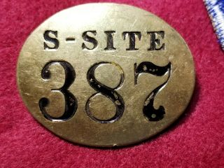 WWII S - Site 387 Manhattan Project Atomic Bomb Employee Badge A - Bomb Pin & Patch 6