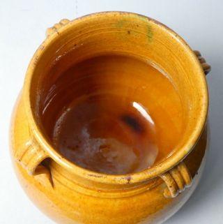 Vintage French Ceramic Confit Jar with Yellow Ochre Glaze in 2