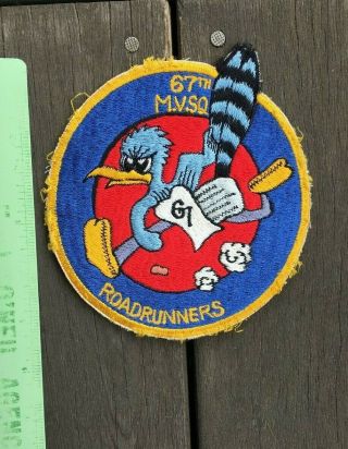 Us Air Force Usaf 67th Motor Vehicle Squadron Patch Roadrunners Itami Studio