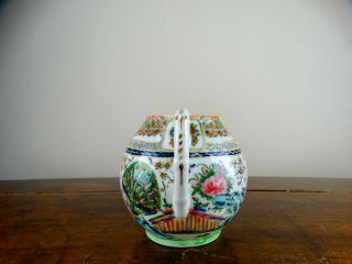 Antique Chinese Porcelain Sugar Pot Jar Canton Famille Rose 19th Century Qing 5
