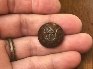 Non Dug Eagle D Uncleaned Dragoon Civil War Coat Button