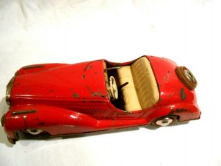 Vintage Distler 1950 ' s Convertible Mercedes Key Wind Car - Marked US Zone Germany 2