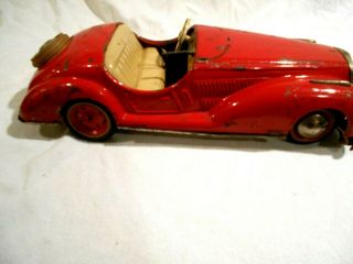 Vintage Distler 1950 ' s Convertible Mercedes Key Wind Car - Marked US Zone Germany 4