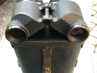 WWII US NAVY Mark 43 SARD 6x42 Wide Field Binoculars w/ Case 7