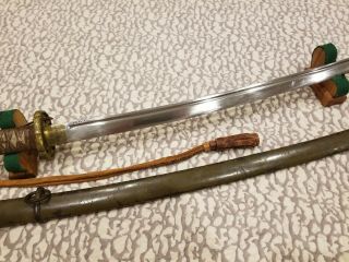 WWII JAPANESE ARMY NCO SWORD W/ TASSEL/ MATCHING NUMBERS ON BLADE AND SCABBARD 8