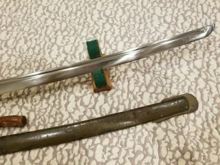 WWII JAPANESE ARMY NCO SWORD W/ TASSEL/ MATCHING NUMBERS ON BLADE AND SCABBARD 9