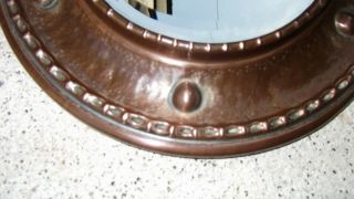 OLD VINTAGE ARTS AND CRAFTS COPPER MIRROR HAND MADE 3