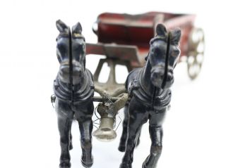 ARCADE Horse Drawn Contractors Dump Wagon Cast Iron 15 