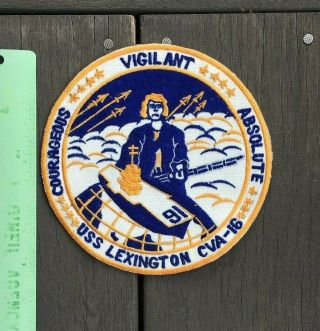 Us Navy Usn Uss Lexington Cva 16 Patch Large Size