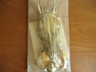 Virginia Metalcrafters Brass Horse Head Door Knocker Solid In Package