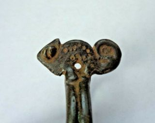 Old Primitive Metal Chamelon Lizard Tribal Ethnic Ring sz 10 5