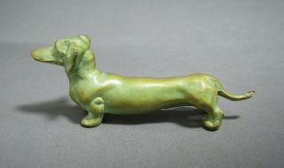 Cute Mcclelland Barclay Bronze Dachshund Dog Figurine Sculpture Ca.  1930 