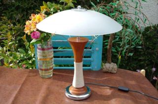Vintage Italian Art Deco Revival Table Lamp By AF - Cinquanta 80s Modernist Design 2
