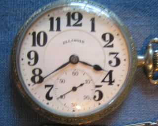 21j Illinois Bunn Special Railroad Pocket Watch 16s,  Perfect Dial,  Well