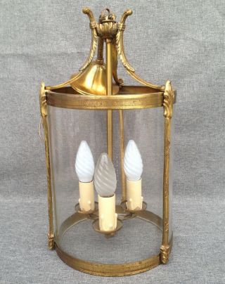Big Antique French Lantern Lamp Early 1900 