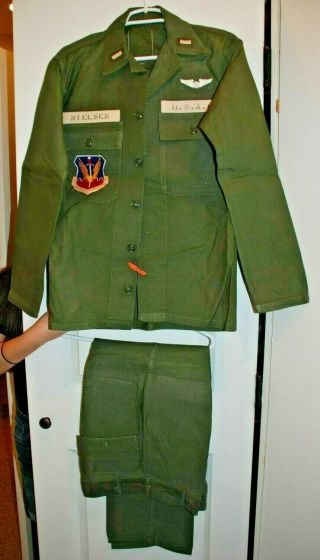 Vintage Vietnam Era Usaf Uniform Named W/ Tactical Air Command Patch